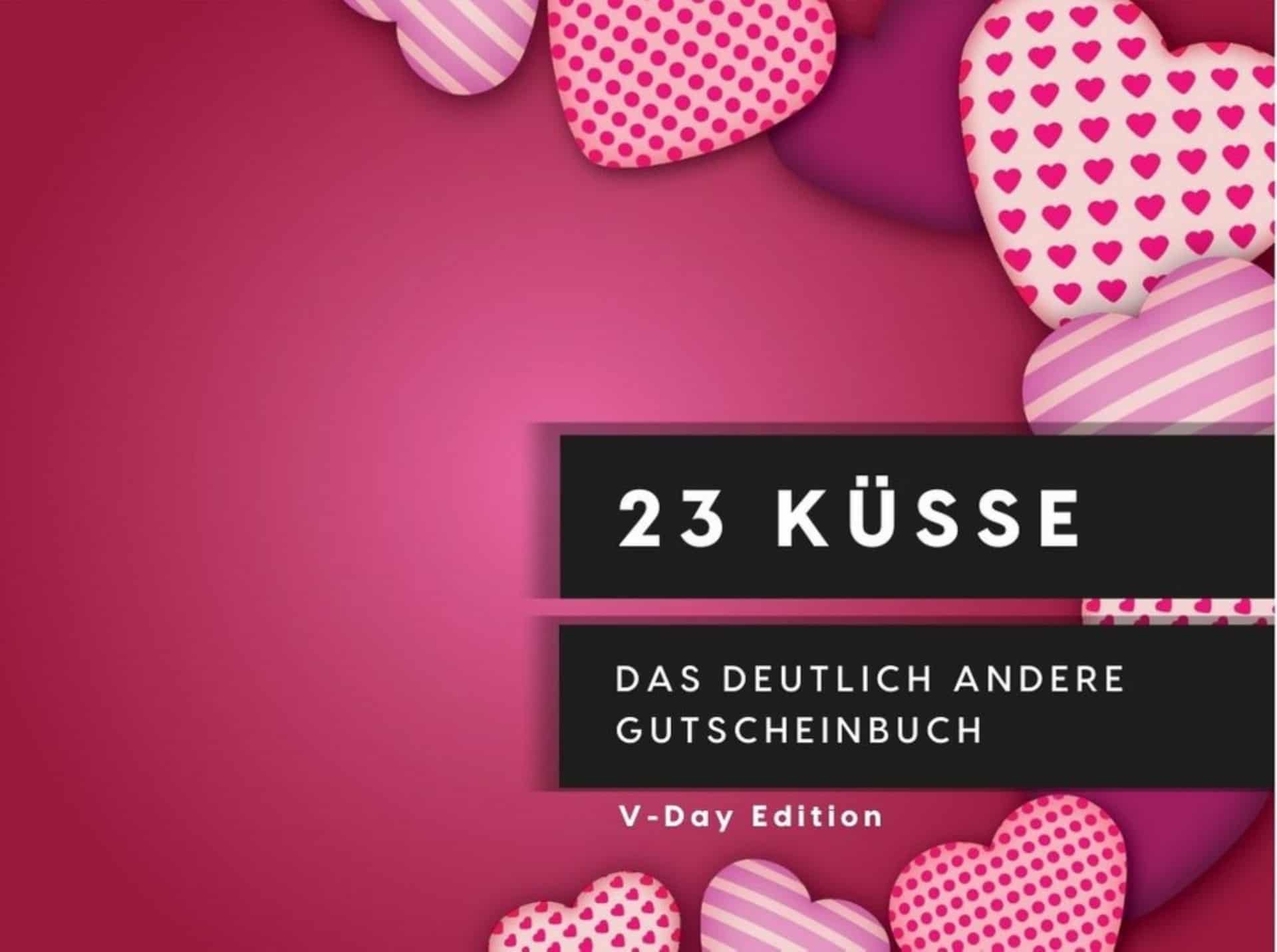 23 Küsse Gutscheinbuch zum Valentinstag