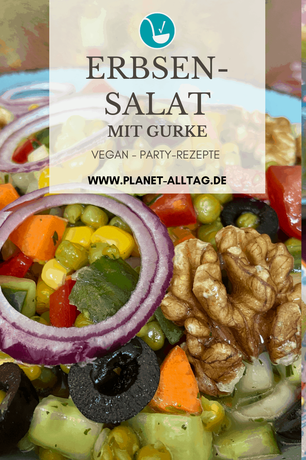 Erbsensalat mit Gurke