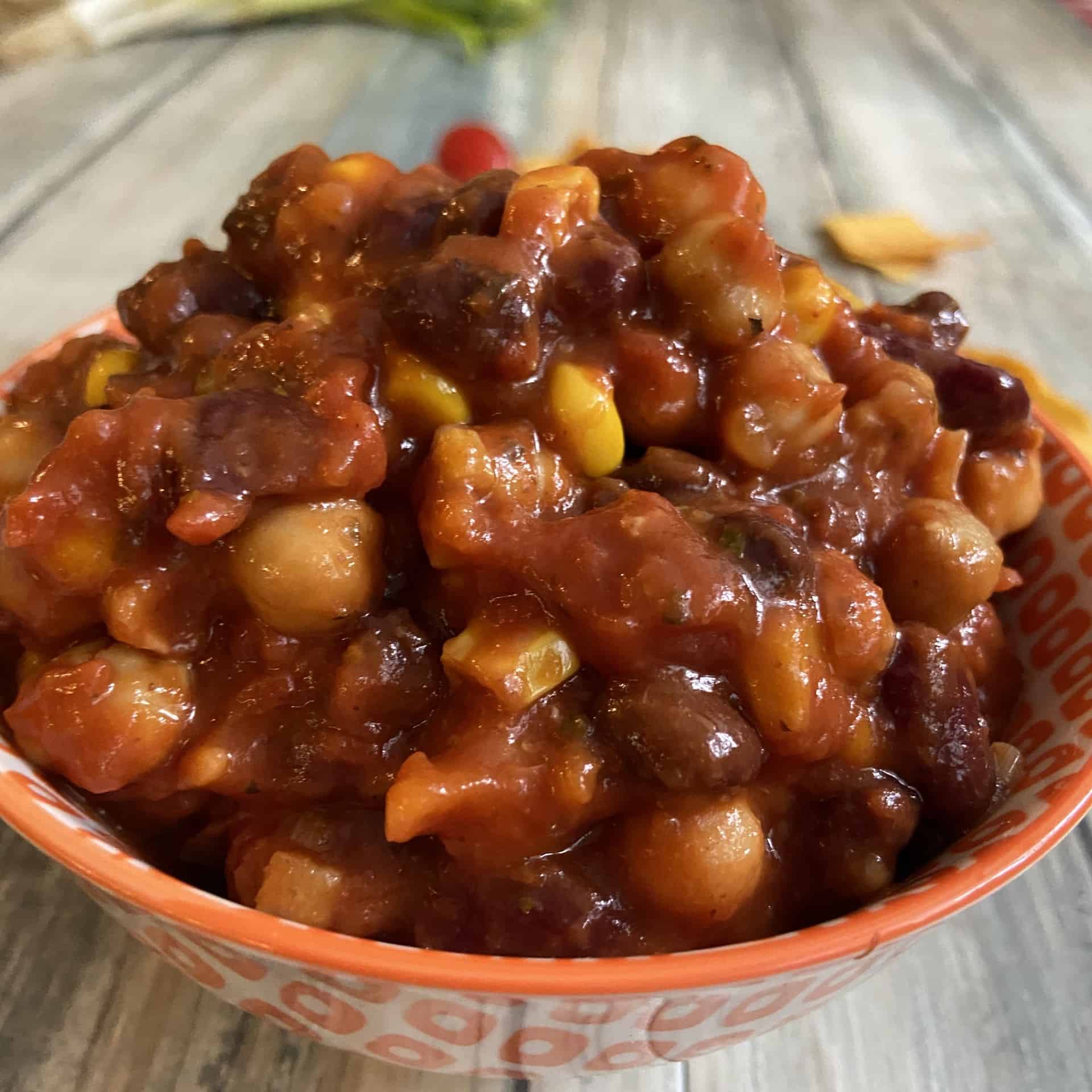 Chili sin Carne mit Kichererbsen