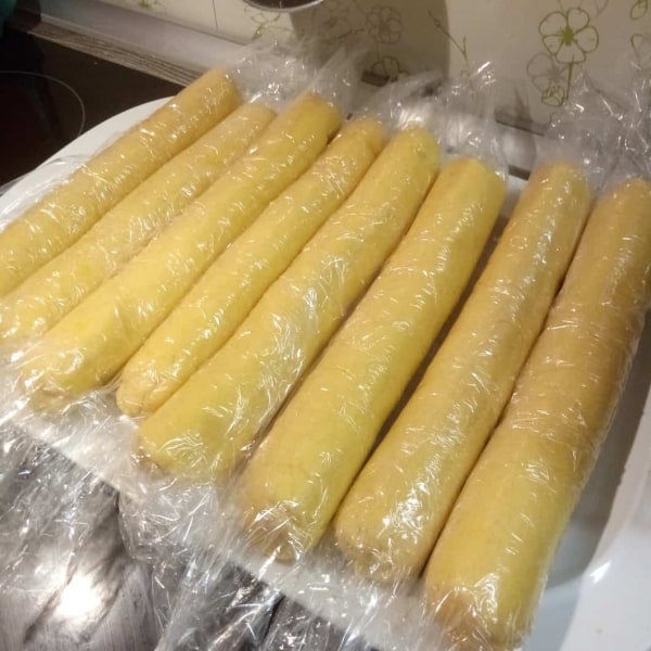 Rezept Weihnachtsplätzchen Schneebällchen, der Teig