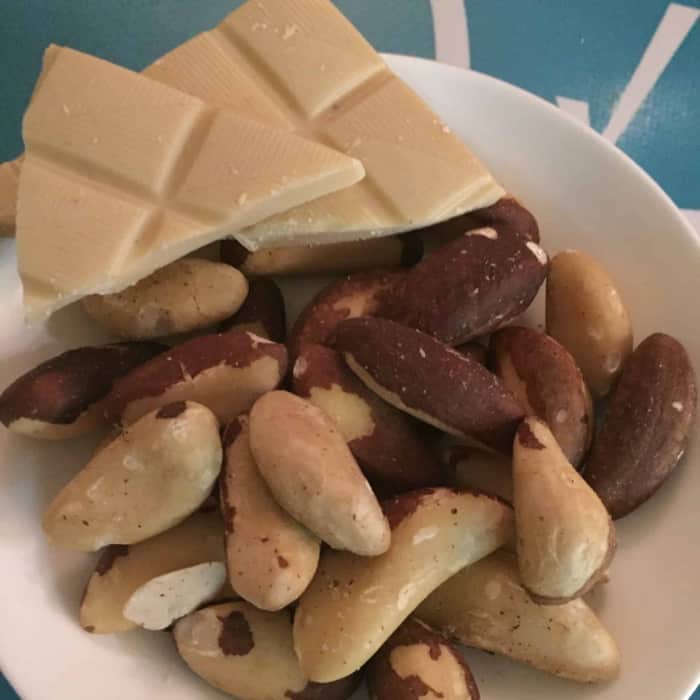 Anleitung Pecan-Nüsse in weißer Schokolade