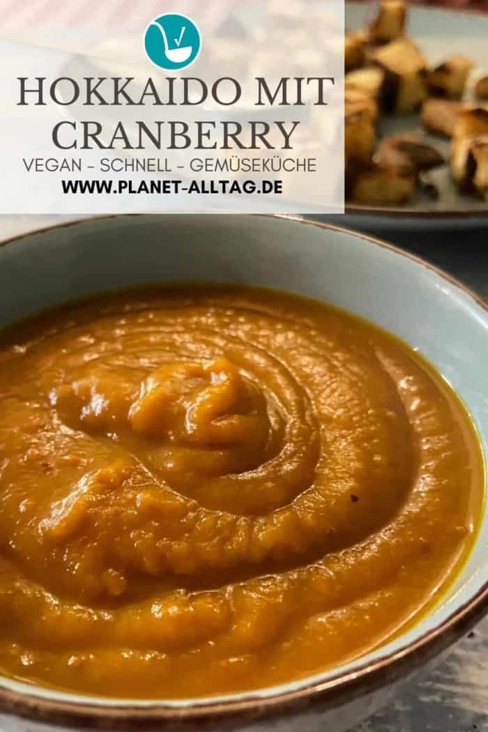 Hokkaido-Cremesuppe mit Cranberry