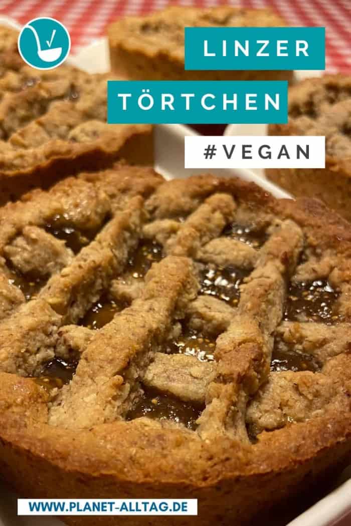 Rezept Linzer Torte als vegane Törtchen mit Granatapfelsirup ...