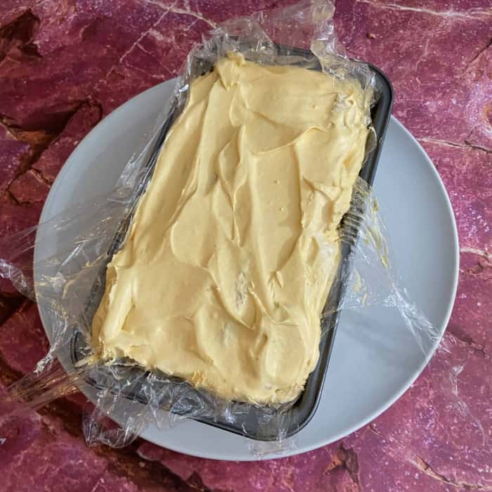 Rezept vegane Eistorte mit Mango, gezuckerter Kondensmilch, Sahne ...