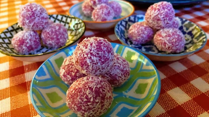 Vegane Pralinen Purple Kiss
