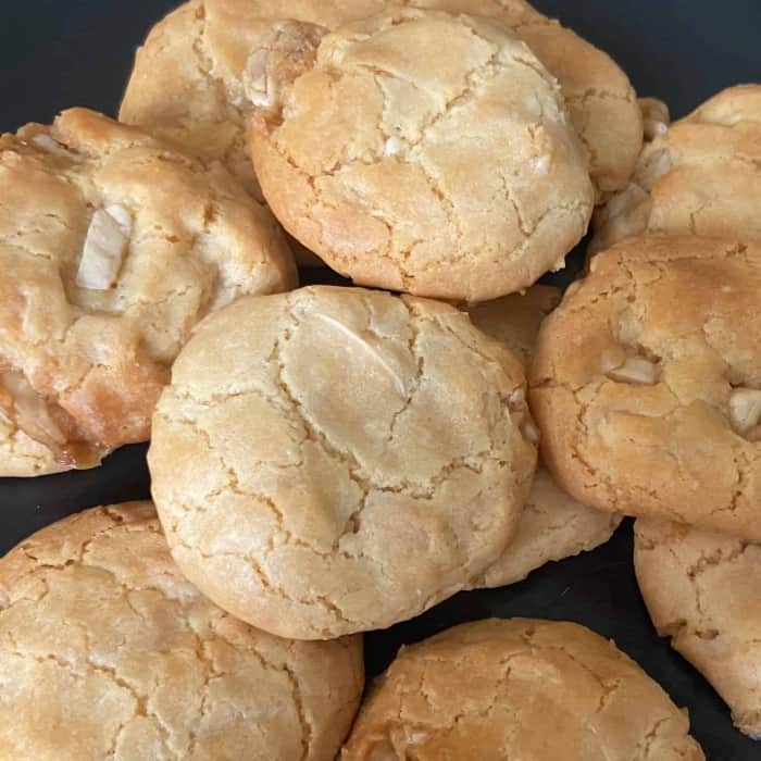 Rezept für weiße vegane Schoko-Cookies - Teig in 5 Minuten
