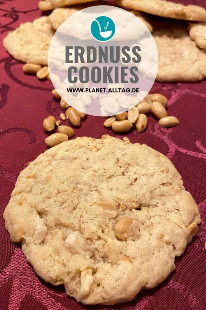 Amerikanische Erdnuss-Cookies mit weißer Schokolade
