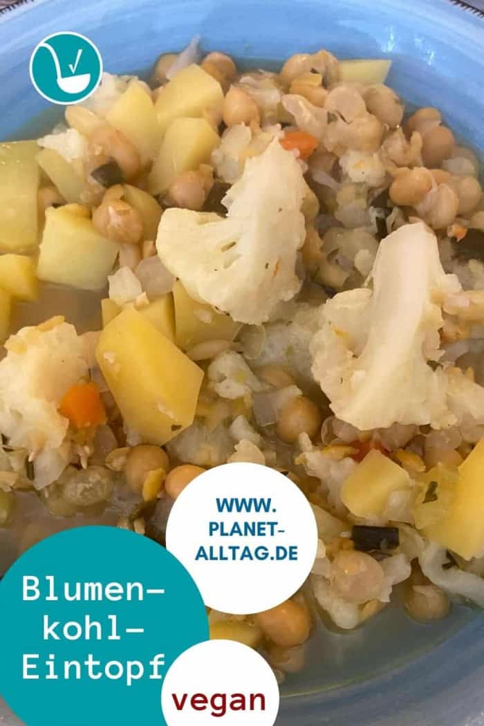 Blumenkohl-Eintopf mit gelben Erbsen