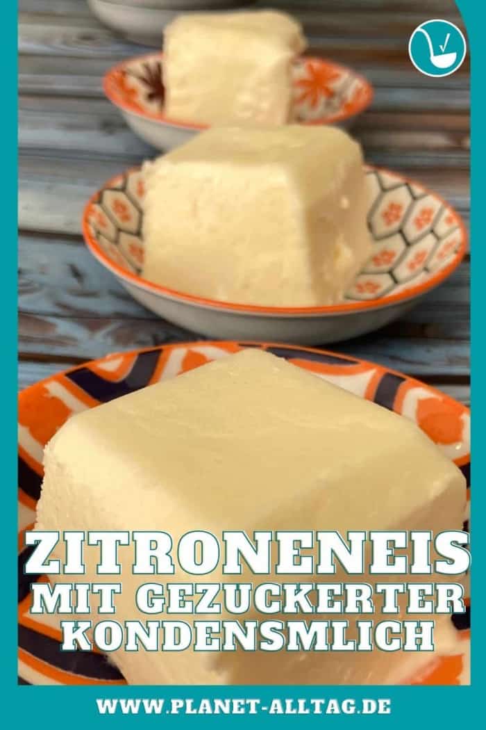 veganes Zitroneneis mit gezuckerter Kondensmilch