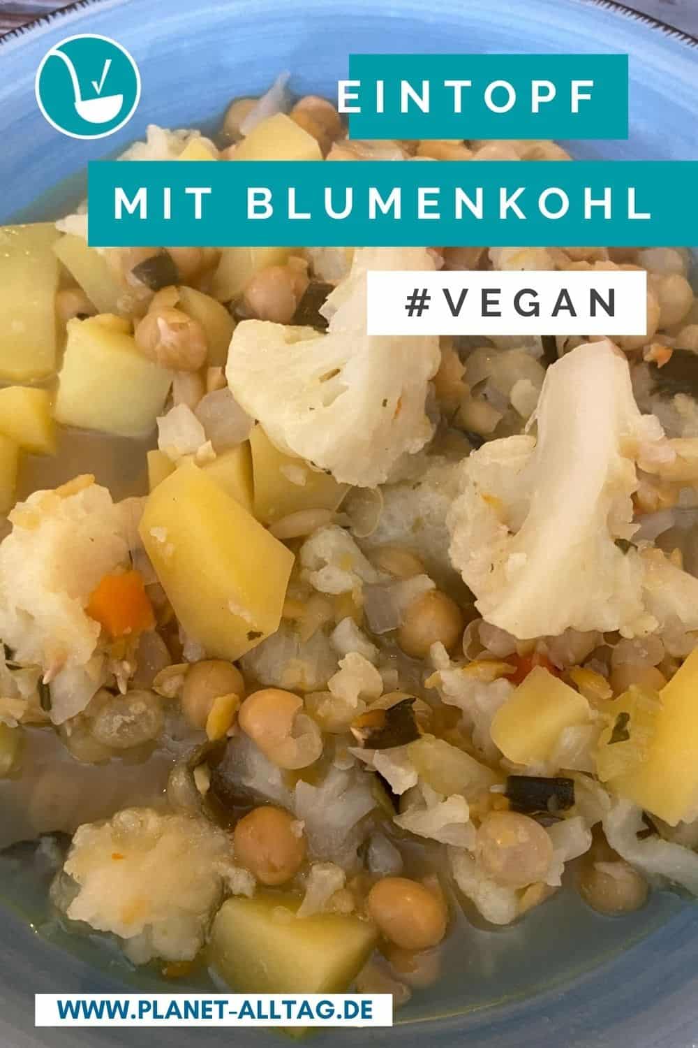 Rezept Blumenkohl-Eintopf mit gelben Erbsen und Kartoffeln (vegan) Rezept Blumenkohl-Eintopf mit gelben Erbsen und Kartoffeln (vegan)