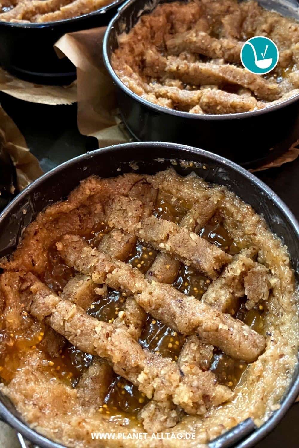 Rezept Linzer Torte als vegane Törtchen mit Granatapfelsirup ...