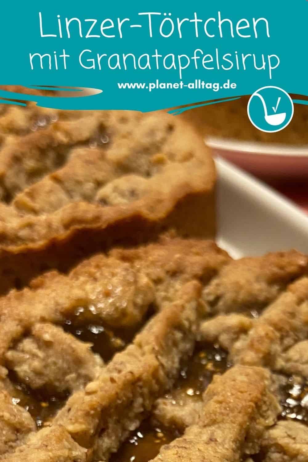 Rezept Linzer Torte als vegane Törtchen mit Granatapfelsirup ...