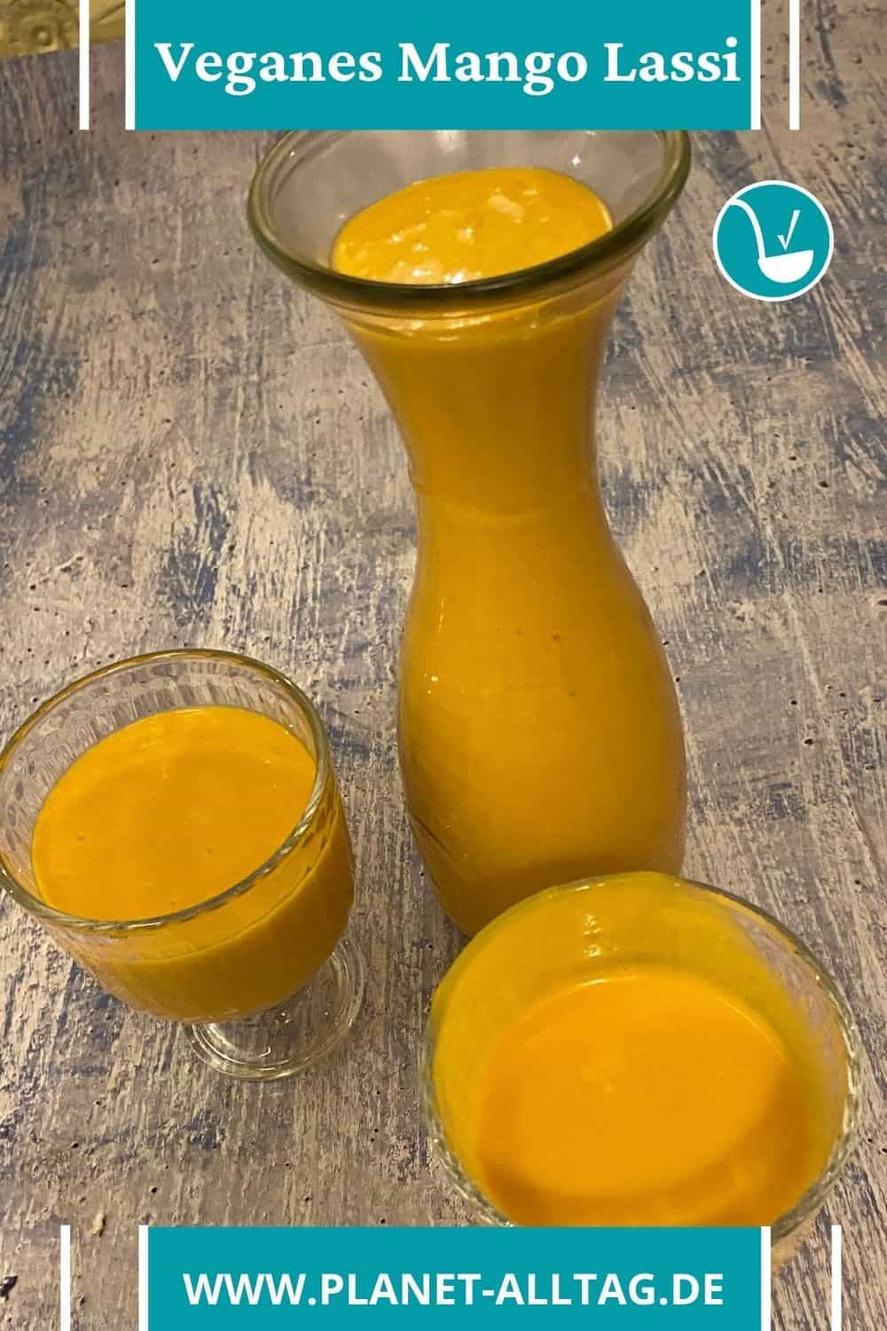 Rezept veganes Mango Lassi selbst gemacht mit Mangopüree und neutralem ...